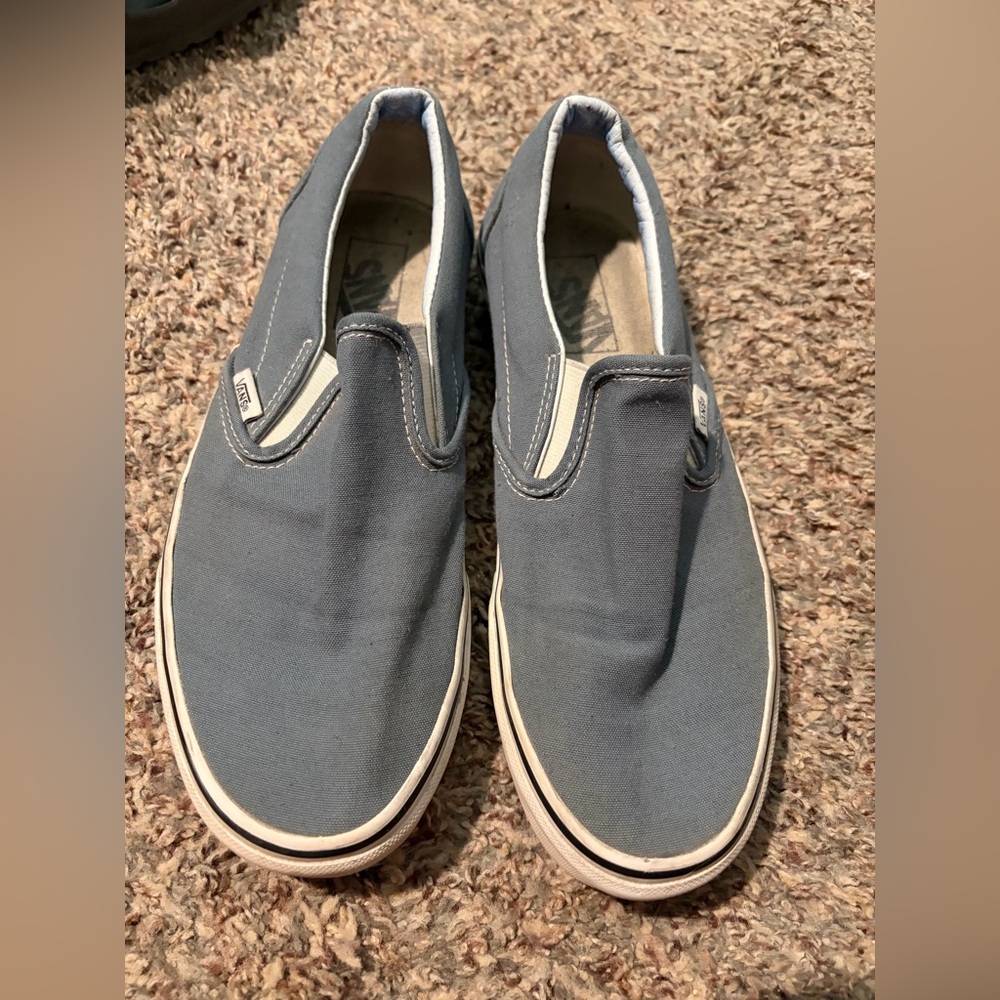 Women’s Vans Classic Slip-On blue/gray in color Canvas